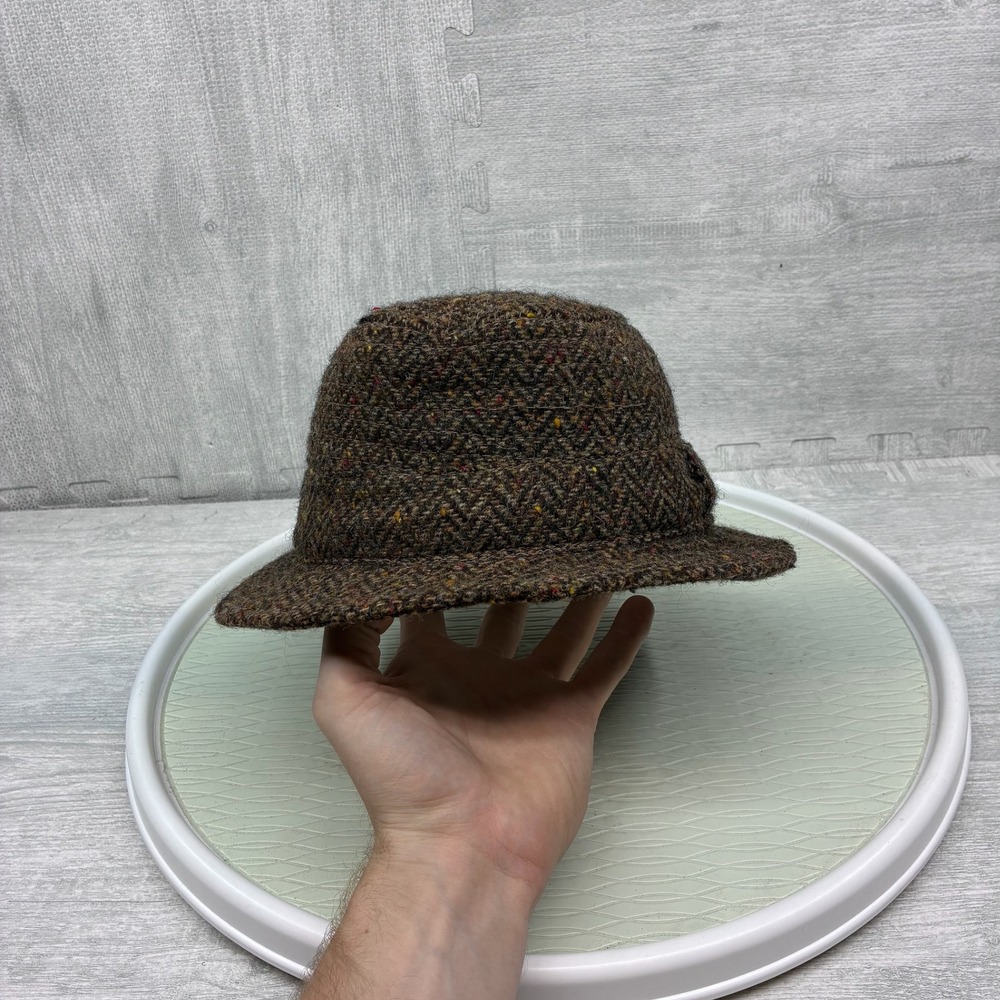 Vintage Abercrombie & Fitch Walking Hat Mens 7 1/4 Brown Donegal Tweed Ireland